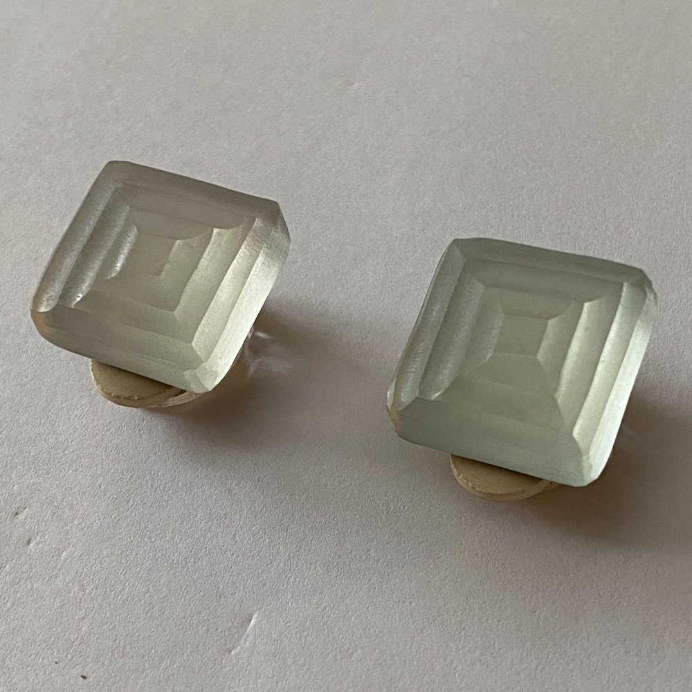 Alexis Bittar Handcarved Lucite Clip-Ons